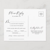 Idyllische Aquamarine Kalligrafie-Menüauswahl UAWG Postkarte (Rückseite)