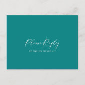 Idyllische Aquamarine Kalligrafie-Menüauswahl UAWG Postkarte (Vorderseite)