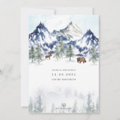 Idyllische Hochzeit des Winterwaldes Einladung (Rückseite)