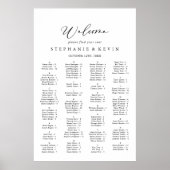 Idyllische Kalligrafie - Alphabetische Seekarte Poster (Vorne)