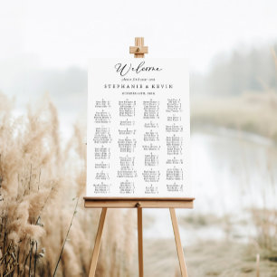 Idyllische Kalligrafie - Alphabetische Seekarte Poster