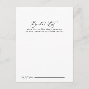 Idyllische Kalligrafie-Eimerkarte Postkarte