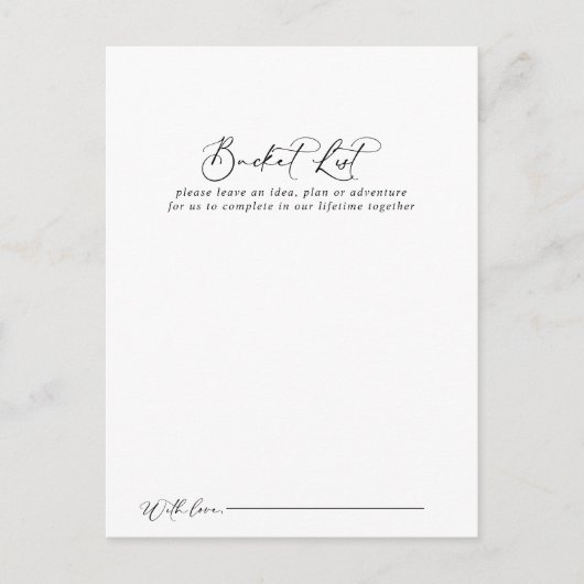 Idyllische Kalligrafie-Eimerkarte Postkarte (Vorderseite)