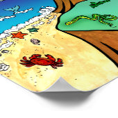 Idyllische Kinderlandschaft — Paradies Poster (Ecke)