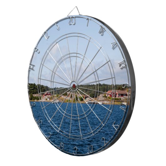 Idyllische Küstenlandschaft Dartscheibe (Vorderseite rechts)