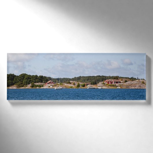Idyllische Küstenlandschaft Namenschild (Vorderseite)