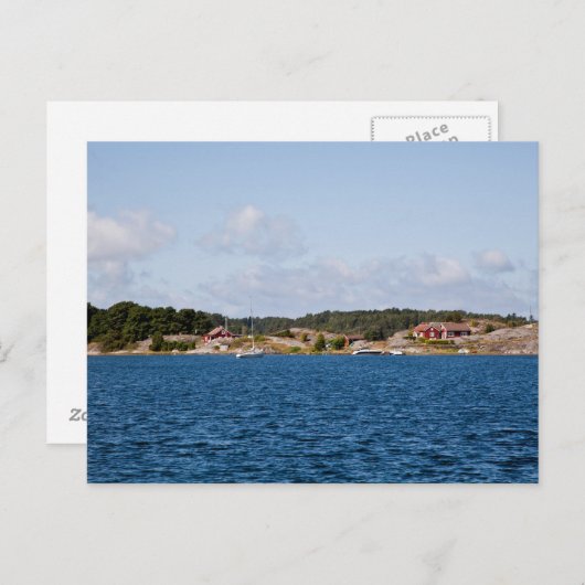 Idyllische Küstenlandschaft Postkarte (Vorne/Hinten)