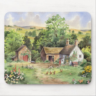 Idyllische Landlandschaft "des Land-Bauernhofes" Mousepad