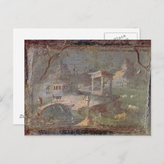 Idyllische Landschaft, aus Herculaneum, Postkarte (Vorne/Hinten)