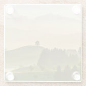 Idyllische Landschaft | die Schweiz, Säntis Glasuntersetzer (Rückseite)