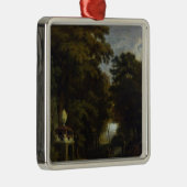 Idyllische Landschaft Silbernes Ornament (Rechts)