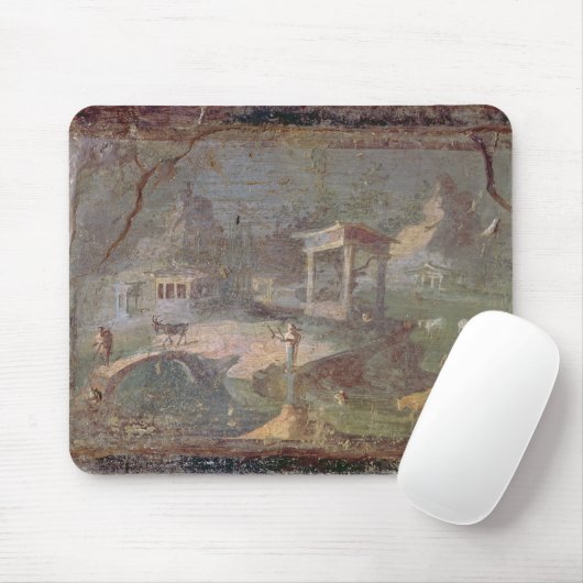 Idyllische Landschaft, von Herculaneum, Mousepad (Mit Mouse)