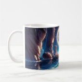 Idyllische Moonlit Beach Malerei Kaffeetasse (Links)