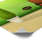 Idyllische Parklandschaft mit dem Zeichen "Behalt  Poster (Ecke)