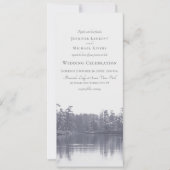 idyllische Seenlandschaft Blau-graue Hochzeit Einladung (Vorderseite)