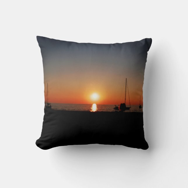 Idyllische Sonnenuntergangsfotografie Kissen (Vorderseite)