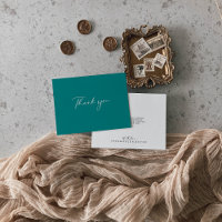 Idyllische, stylische Kalligrafie Aquamarin Flat W