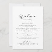 Idyllische, stylische Kalligrafie-Hochzeit Begrüßu (Vorderseite)