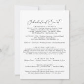 Idyllische, stylische Kalligrafie-Hochzeit Begrüßu (Rückseite)