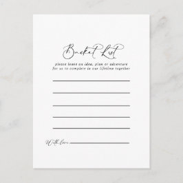 Idyllische Stylish Calligraphy Bucket List Cards Postkarte
