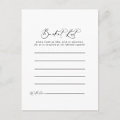 Idyllische Stylish Calligraphy Bucket List Cards Postkarte (Vorderseite)