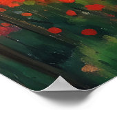 Idyllischer Frühlingsbauernhof Kirschblüten auf Sa Poster (Ecke)