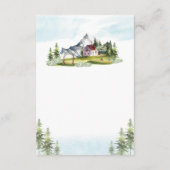 Idyllischer Pinienwald - Hochzeiten Details Begleitkarte (Rückseite)