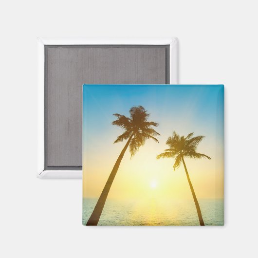 Idyllischer tropischer Himmel Magnet (Vorderseite/Rückseite)