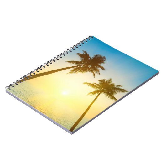 Idyllischer tropischer Himmel Notizblock (Linke Seite)