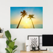 Idyllischer tropischer Himmel Poster (Heimbüro)