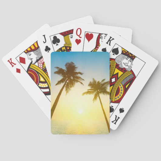 Idyllischer tropischer Himmel Spielkarten (Rückseite)