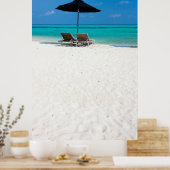 Idyllischer tropischer Strand auf den Malediven Poster (Küche)