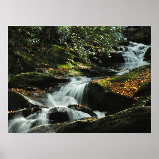 Idyllisches Wasserfall-Foto-Poster Poster (Vorne)