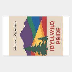 Idyllwild Pride Sticker-Set Rechteckiger Aufkleber