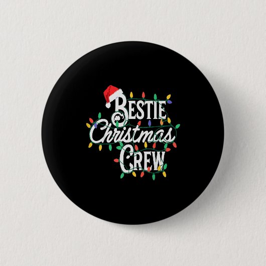 Ie Christmas Crew Funny Friend Matching Friends Button (Vorderseite)