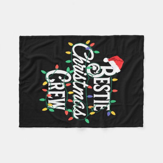 Ie Christmas Crew Funny Friend Matching Friends Fleecedecke (Vorderseite (Horizontal))