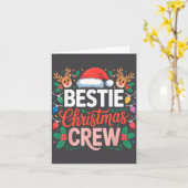 Ie Christmas Crew Santa Hat Holiday Art Matching F Karte (Gelbe Blume)