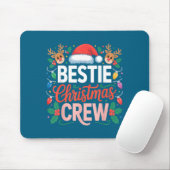Ie Christmas Crew Santa Hat Holiday Art Matching F Mousepad (Mit Mouse)