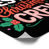 Ie Christmas Crew Santa Hat Holiday Art Matching F Poster (Ecke)