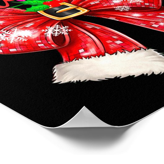 Ie Claus Friend Couples Coquette Bow Xmas Lights  Poster (Ecke)