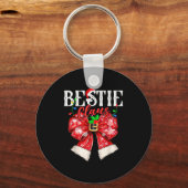 Ie Claus Friend Couples Coquette Bow Xmas Lights Schlüsselanhänger (Vorderseite)