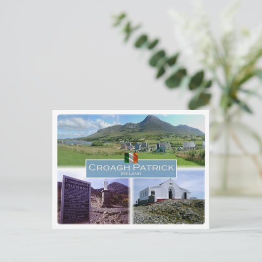 IE Irland - Croagh Patrick - Postkarte (Stehend Vorderseite)