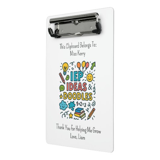 IEP Ideas, Doodles & Snacks | Inclusion Mini Klemmbrett (Gewinkelt2)