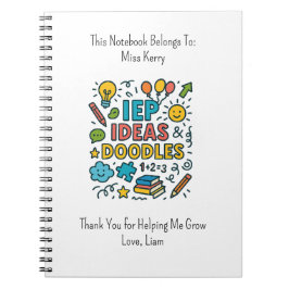 IEP Ideas, Doodles & Snacks | Inclusion Notizblock