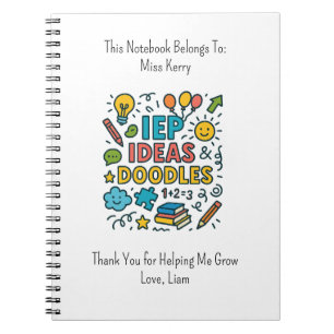 IEP-Ideen, Kritzeleien & Snacks Inklusion Notizblock