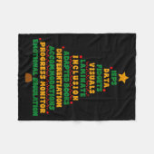 Ieps Teacher Christmas Tree Special Education Sped Fleecedecke (Vorderseite (Horizontal))