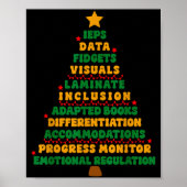 Ieps Teacher Christmas Tree Special Education Sped Poster (Vorne)