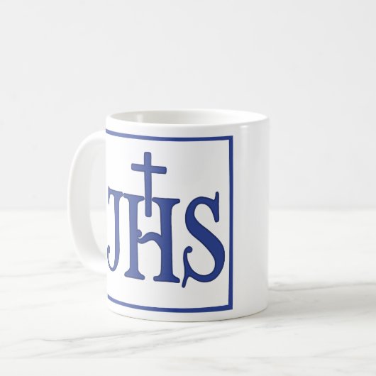 Iesus Hominum Salvator Kaffeetasse (Vorderseite Links)