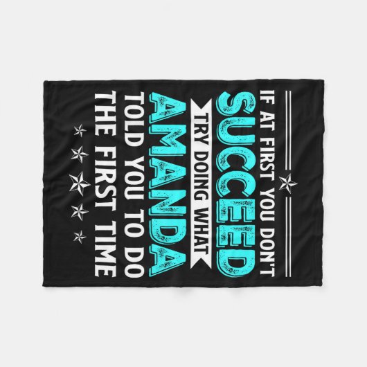 If At First You Don't Succeed Try Doing What Amand Fleecedecke (Vorderseite (Horizontal))