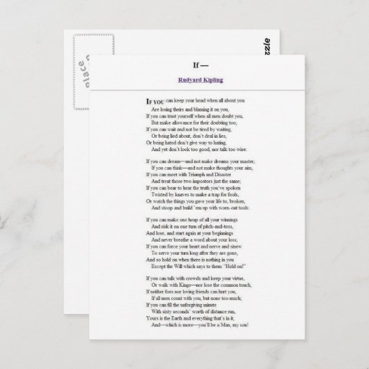 If_by_Rudyard_Kipling.JPG Postkarte (Vorne/Hinten)